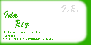 ida riz business card